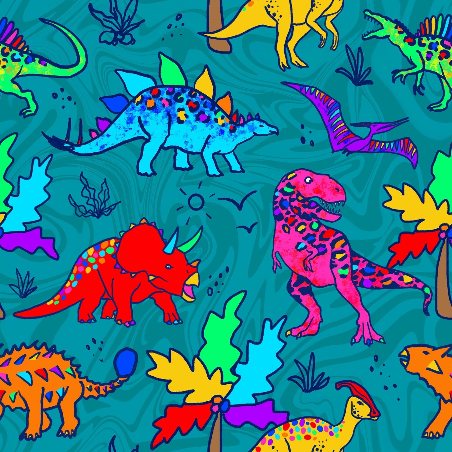Dinosaur Backpack - Rainbow Dino's