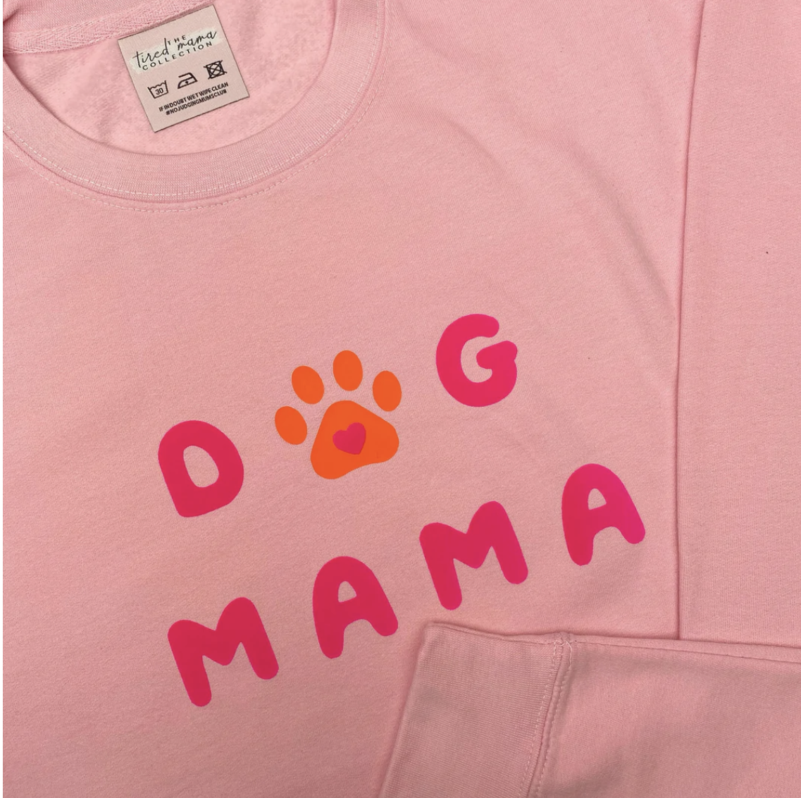 Dog Mama Paw Heart Jumper | Pink