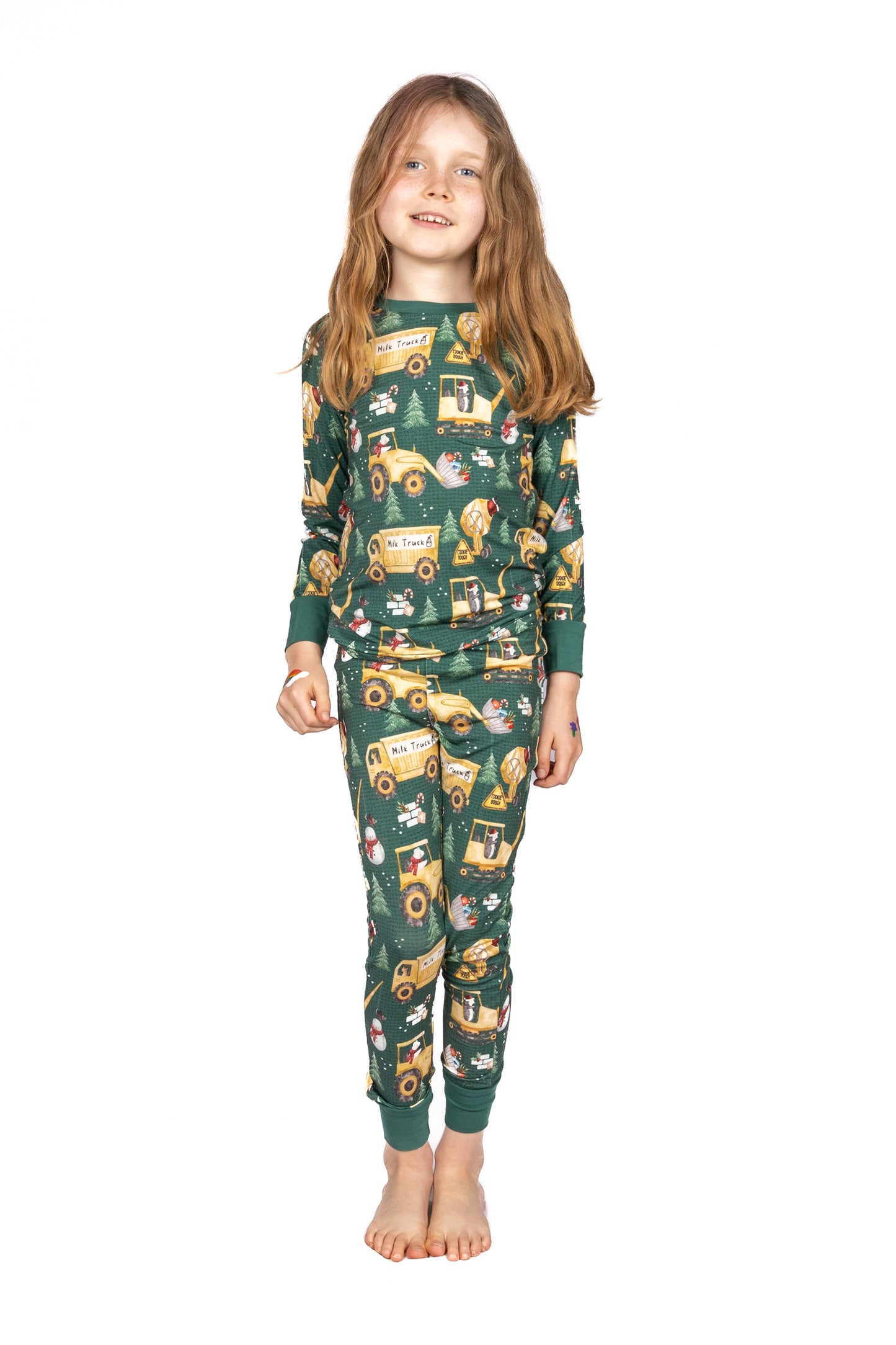 Christmas Construction Long Sleeved Pajamas