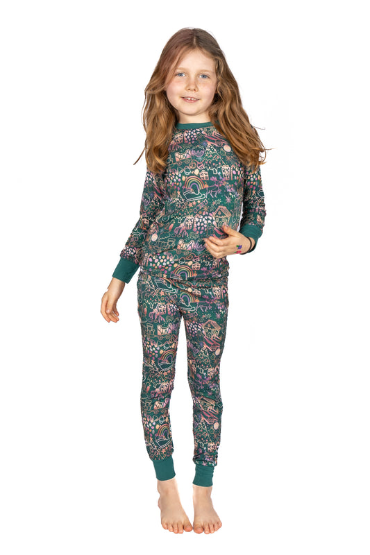 Christmas Doodle Long Sleeved Pajamas