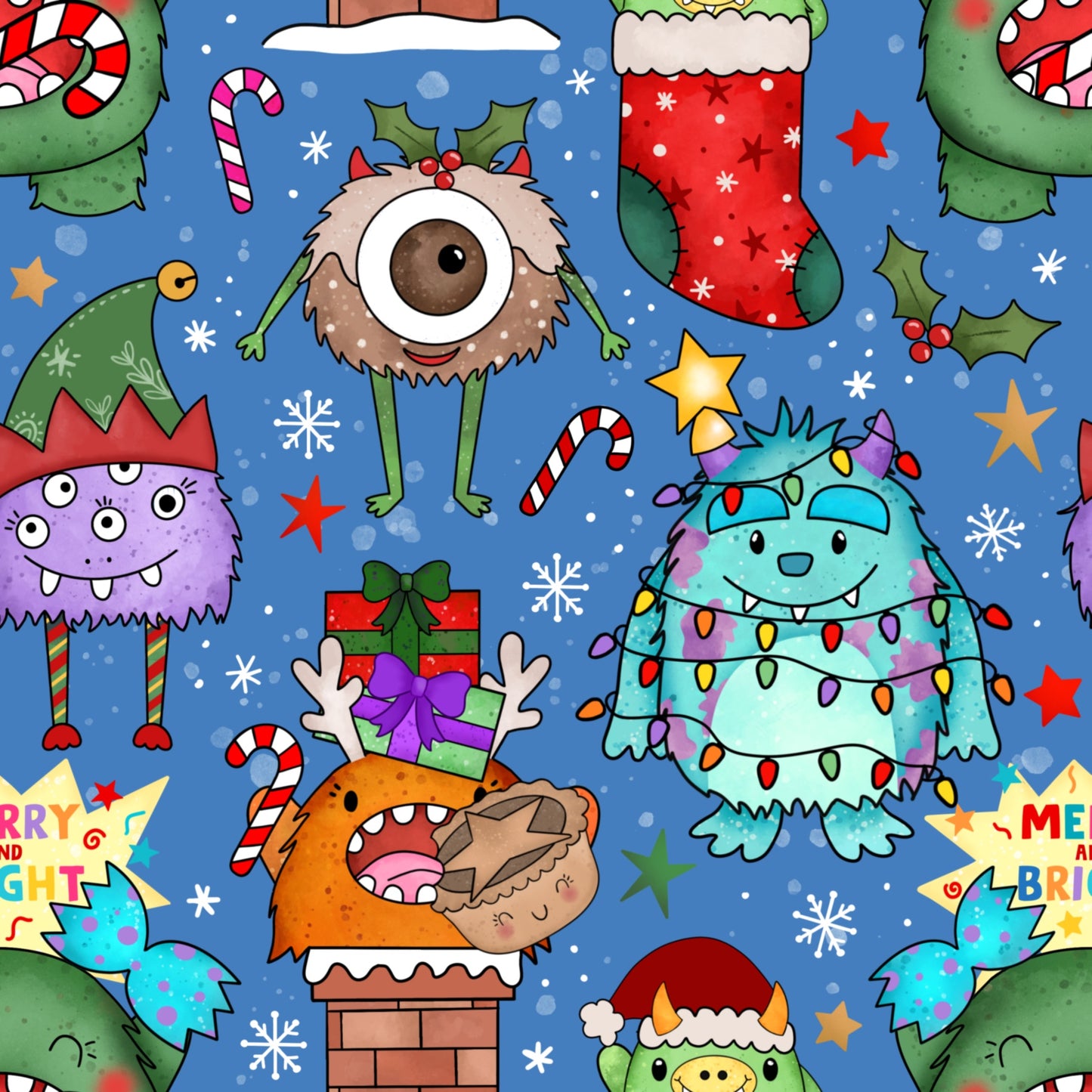 Christmas Monster Shortie Romper