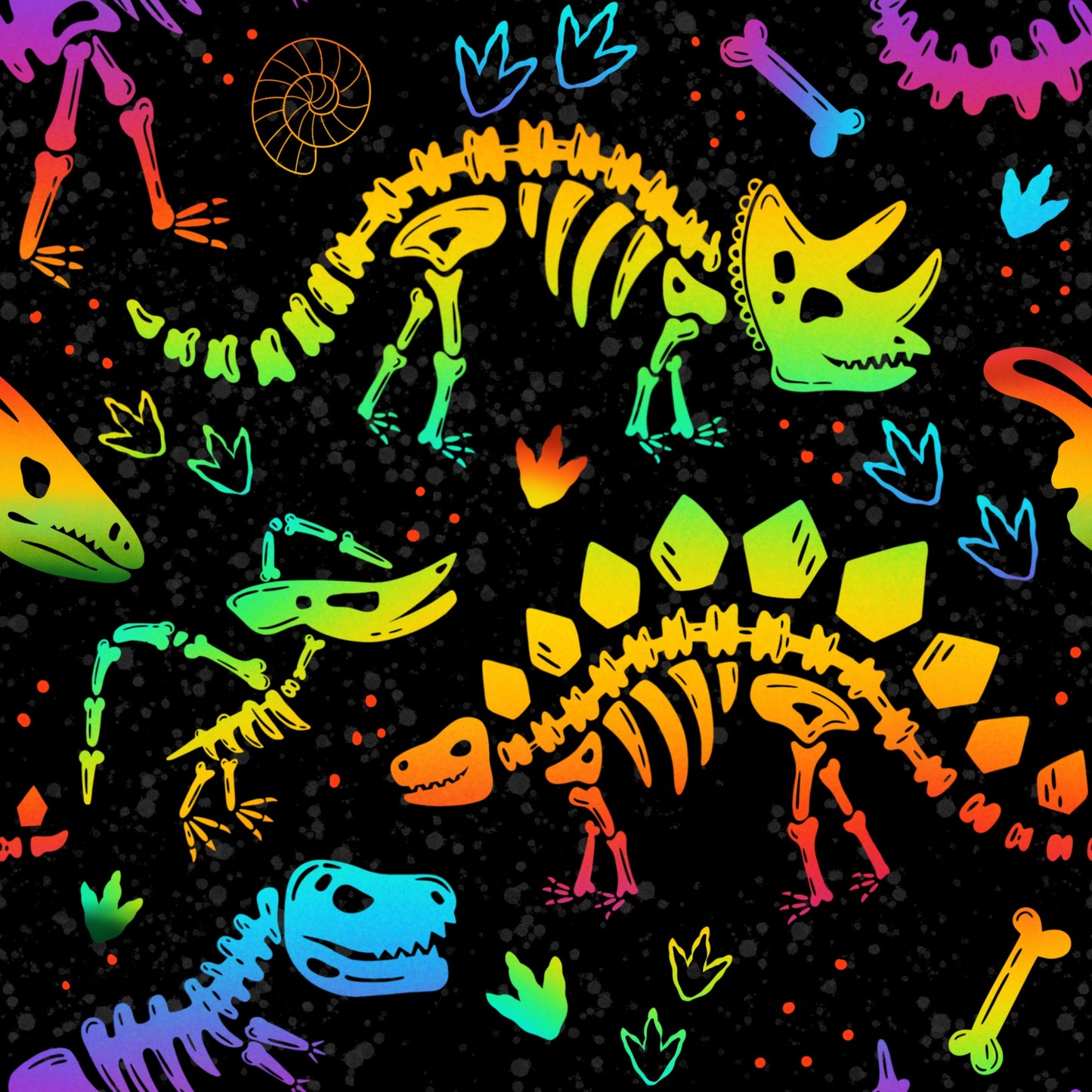 Kids Leggings - Rainbow Dino Bones