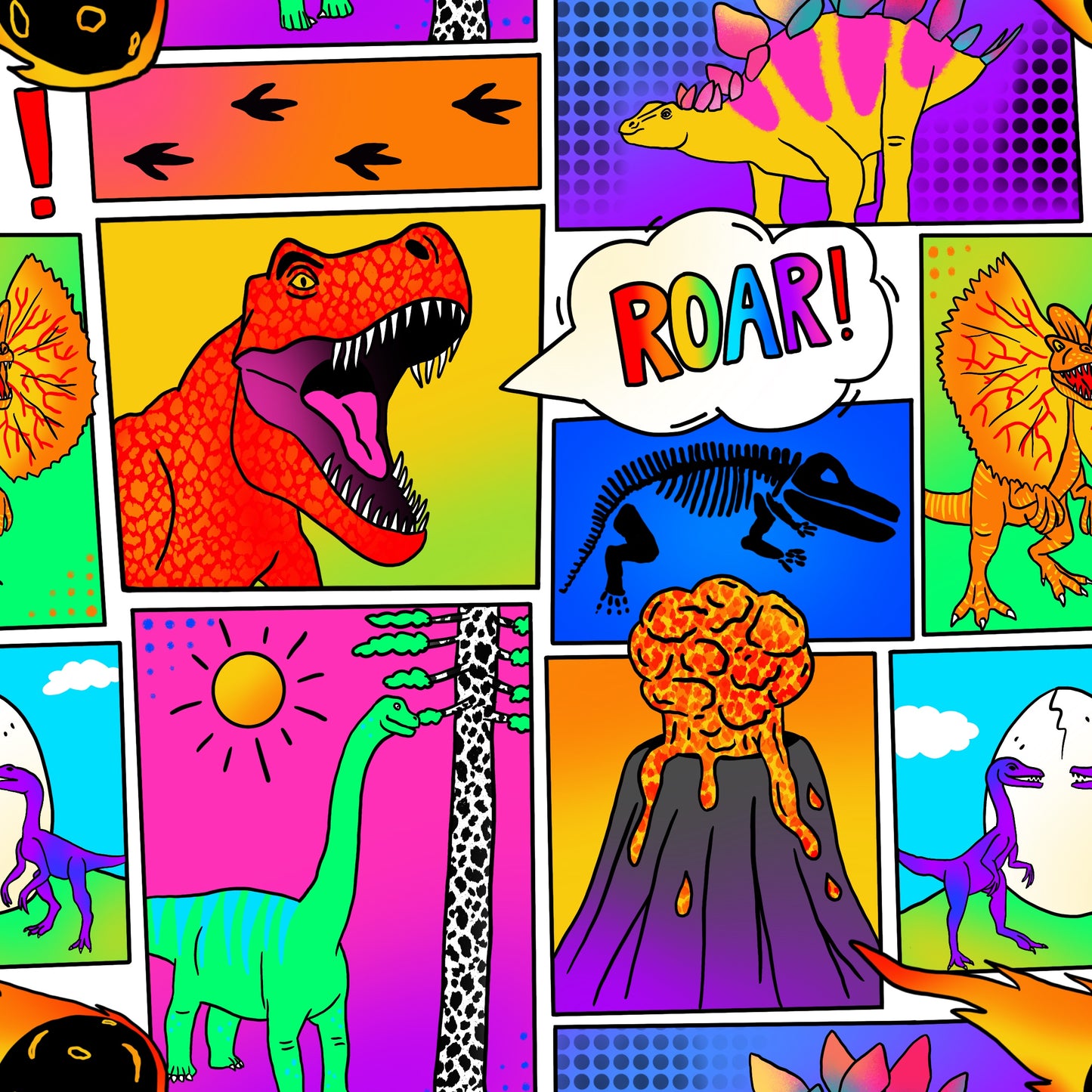 Kids Leggings - Dino Zoomies