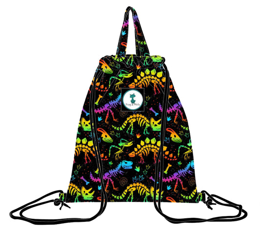 Dino Skeleton Drawstring Bag/Library Bag/Swimming Bag