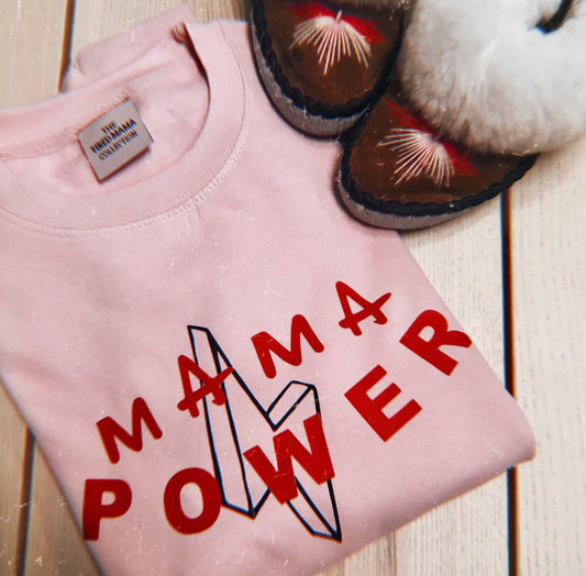 Mama Power Tee | Pink & Red