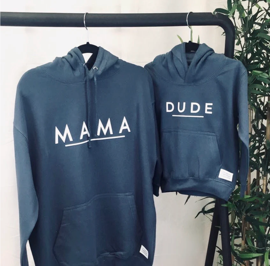 Dude & Mini Matching Hoodie | Teal