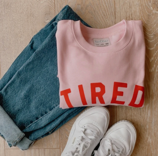 Tired Jumper | Pink & Red