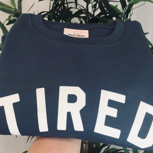 Tired Jumper | Teal & White