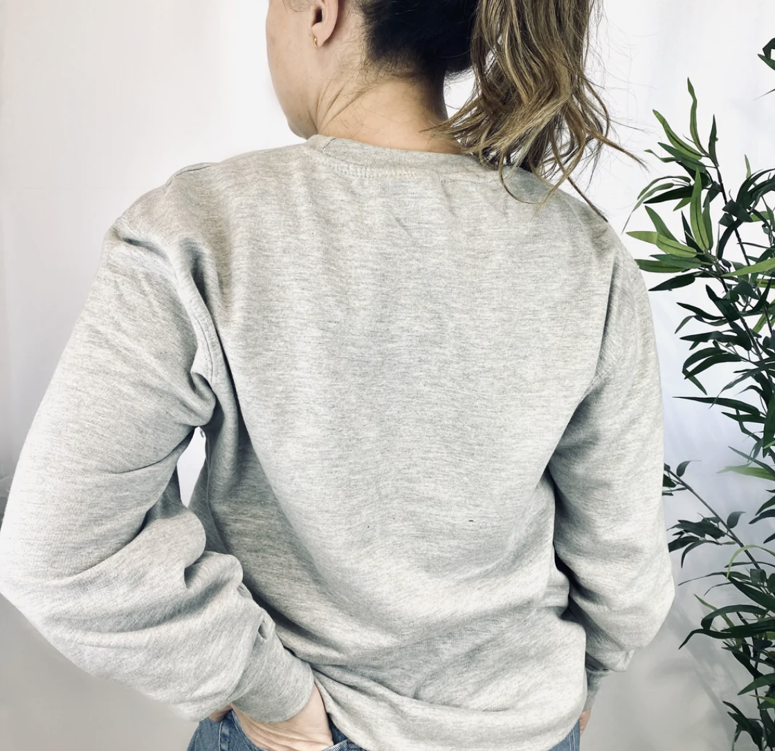 Embroidered No Judging Mum's Club Jumper | Grey